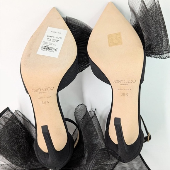 Jimmy Choo Averly 100mm asymmetric pumps size 38.5  EU (MSRP $1125) - Picture 10 of 12
